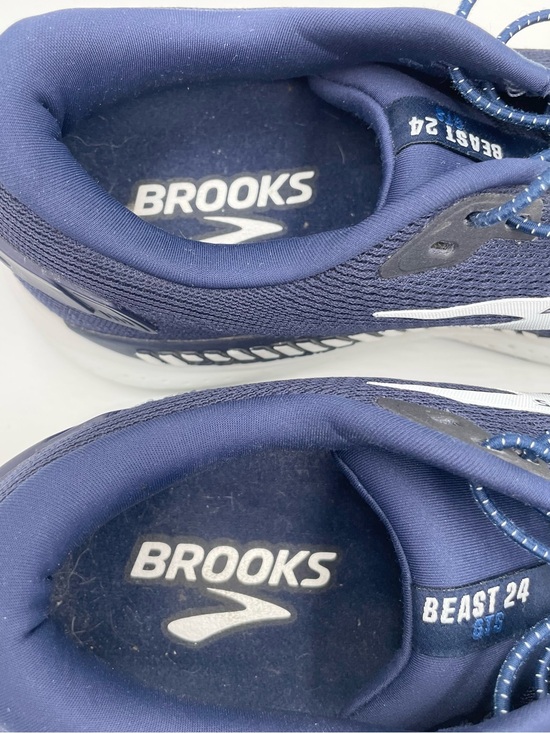 Brooks Beast GTS 24 Men\'s Running Shoes Size 12 Navy Blue White Walking Comfort main image 7